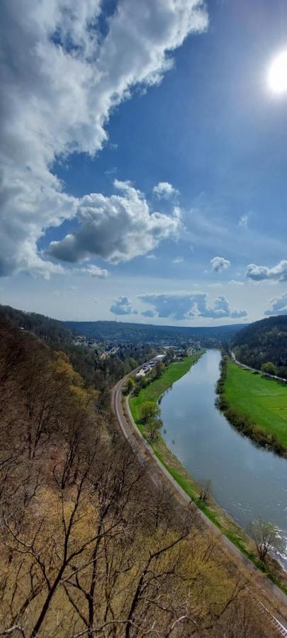 Froschkoenig Mit Teichblick Appartement Trendelburg Buitenkant foto